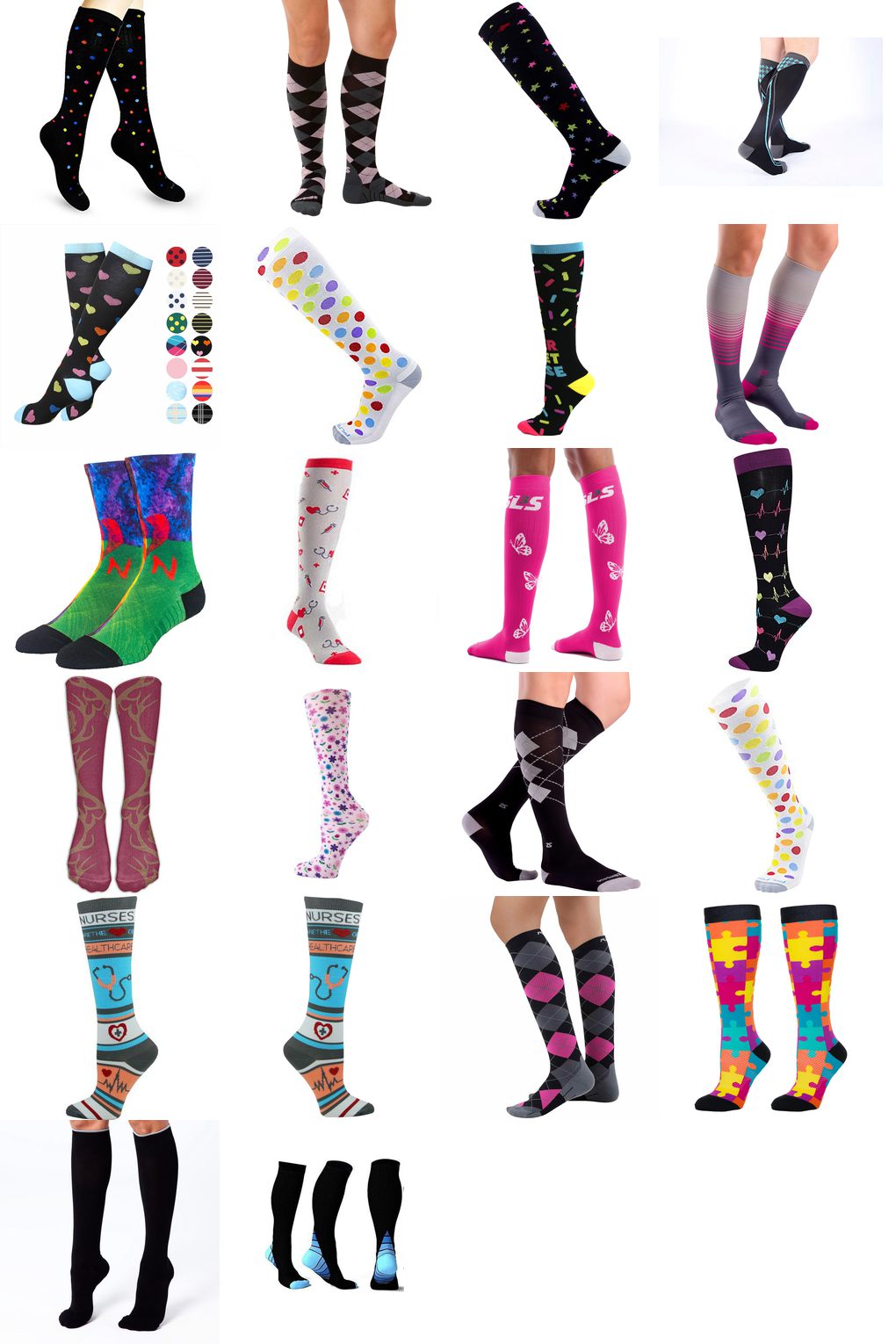 cute compression socks for nurses